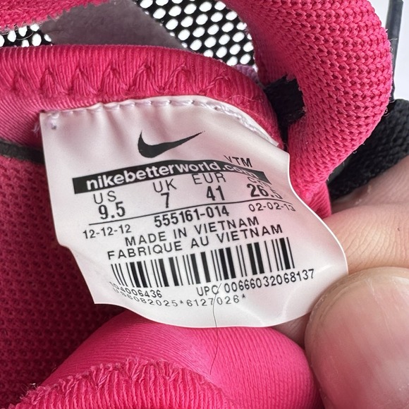 Nike Air‎ Max Fusion Training Shoes Black Pink Women's 9.5 555161-014 - Picture 9 of 11